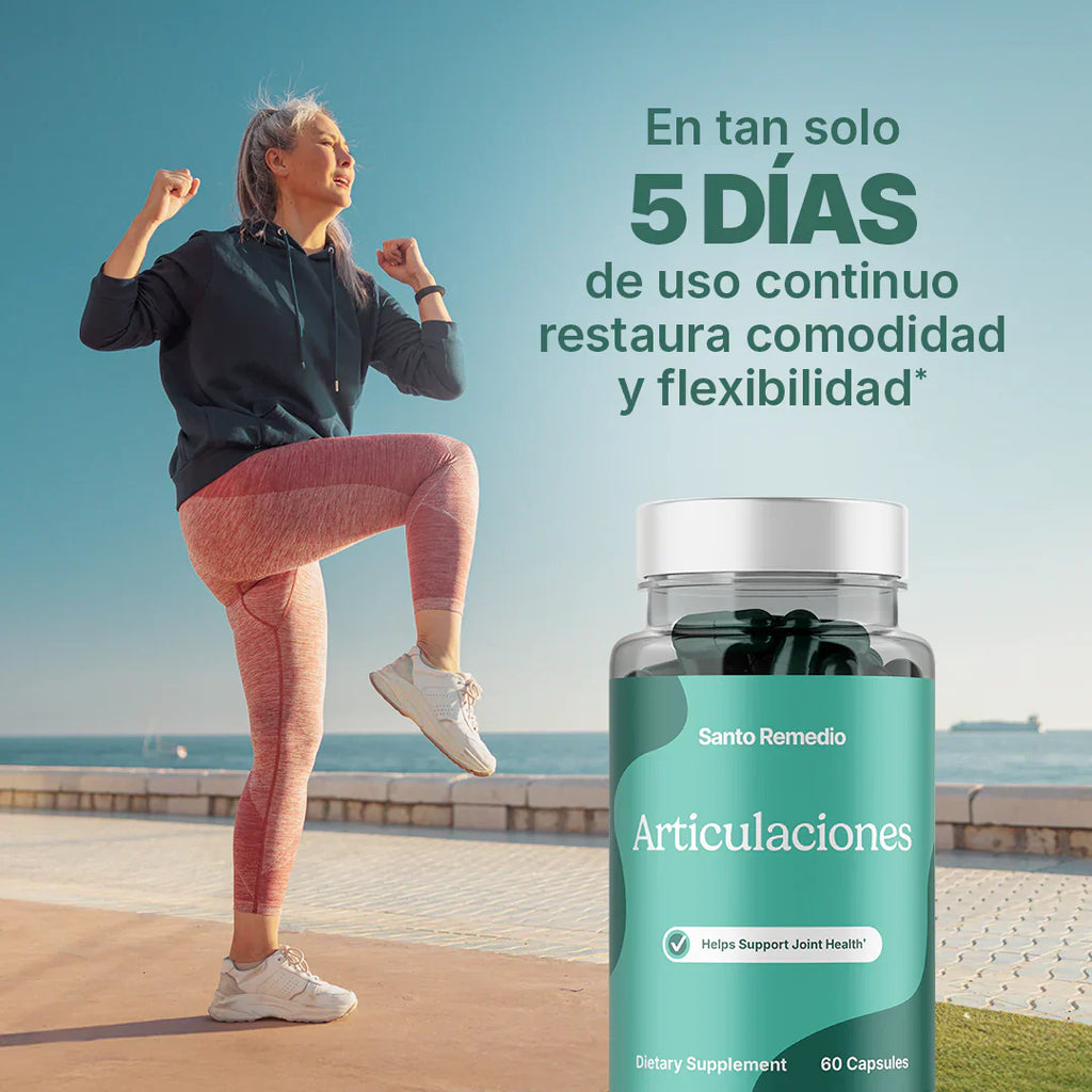 🌿🌿 Santo Remedio Articulaciones x 60 caps 💊💊 ¡Compra y recibe 3 ebooks gratis!🎁❤️