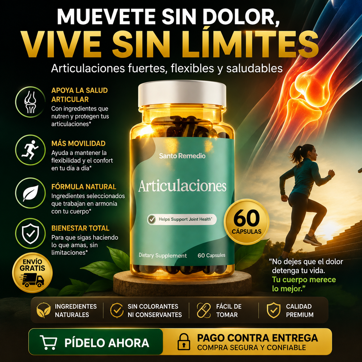 🌿🌿 Santo Remedio Articulaciones x 60 caps 💊💊⭐🚨Sólo Hoy🚨⭐