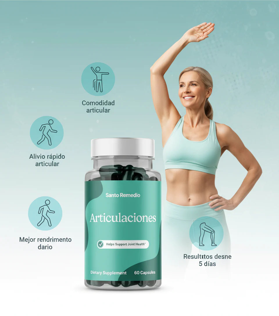 🌿🌿 Santo Remedio Articulaciones x 60 caps 💊💊 ¡Compra y recibe 3 ebooks gratis!🎁❤️